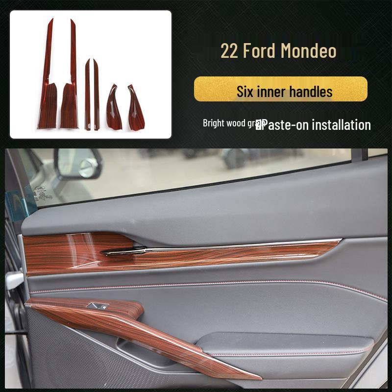 22 Mondeo Carbon Fiber Peach Wood Interior Sticker for Navigation Console & Power Window.