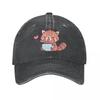 Baseball Caps Hats Cute Little Red Panda Eating Ramen Dad Hat For Man Hip Hop Caps Sun Shade Hats