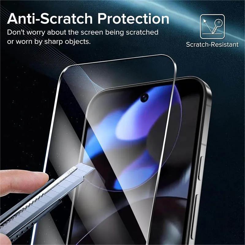 5pcs Fingerprint Unlock Premium Tempered Glass for Google Pixel 10 Pixel 10 Pro XL Pixel 9A 9Pro 8 8A 7 7A 6 6A 5 5A Pixel 9 Pro XL Screen Protector