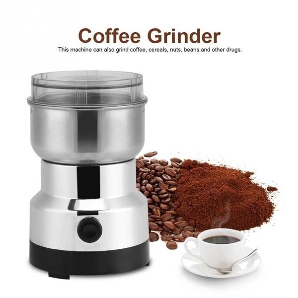 Elektrische Kaffeebohnenmühle aus Edelstahl für Zuhause und Küche, 220 V, EU/AU/UK/US