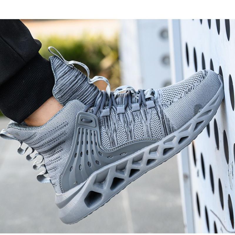 Man Boots Safety Shoes Puncture-Proof Work Shoes Men Lightweight Work Sneakers Steel Toe Shoes Safety Boots Indestructible Shoes