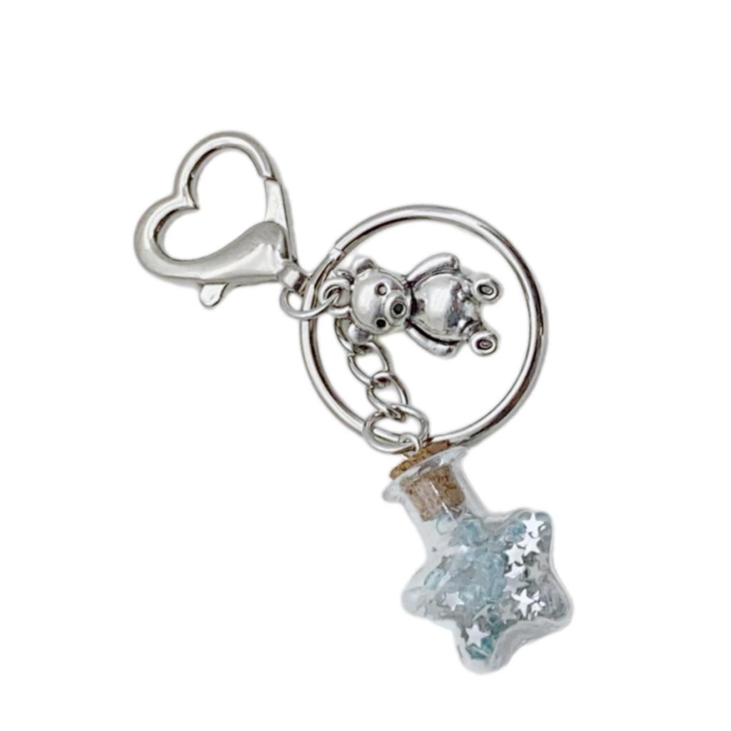 Heart Key Charm Elegant Keyrings Charm Fashion Key Accessories Star Bottle Bag Charm Suitable for Various Occasion