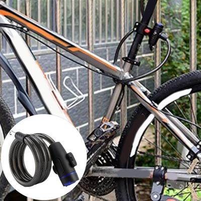 Cykellås med nycklar Rostbeständigt Repskyddande Stöldskydd Universellt MTB Landsvägscykel Stålvajer Kedjelås