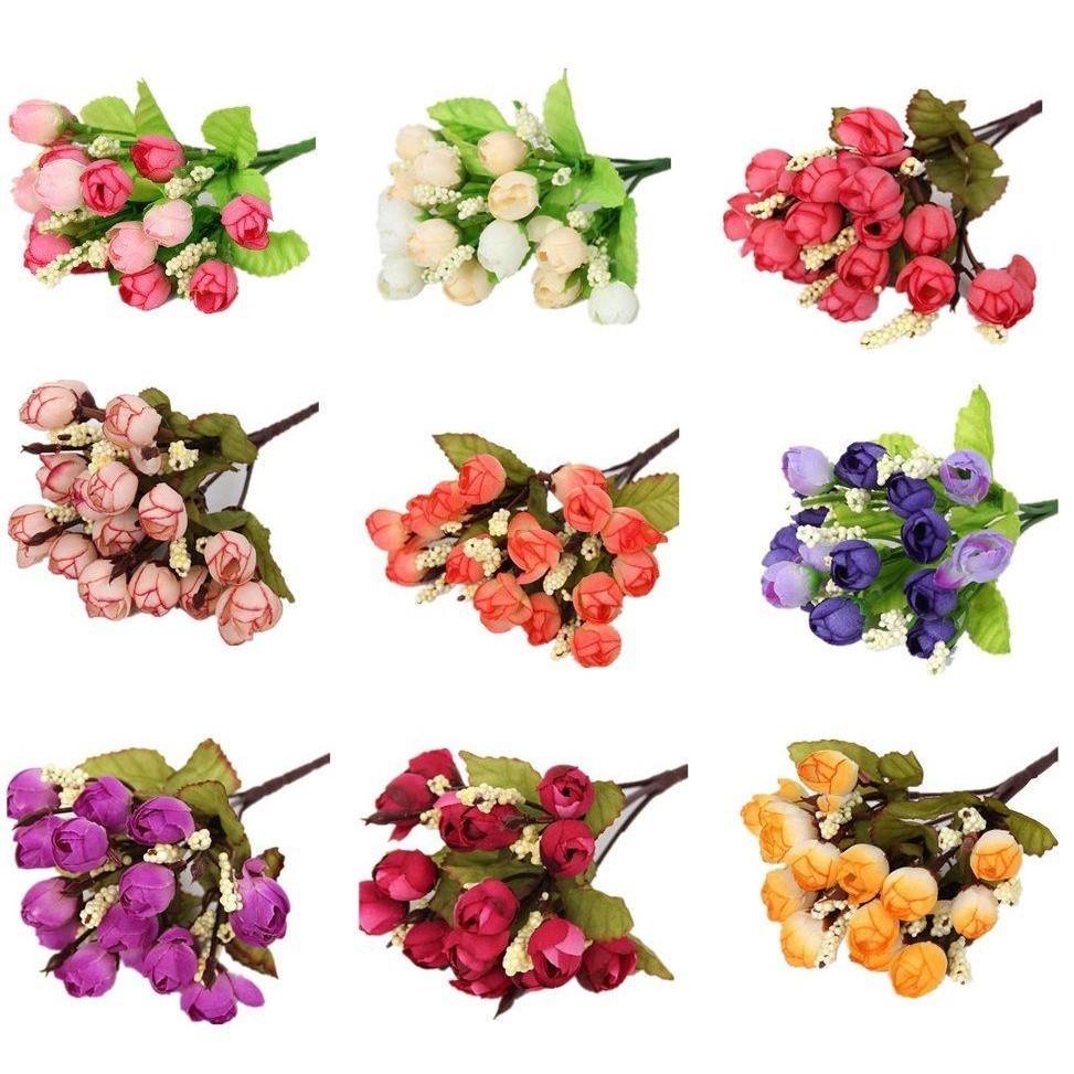 Versatile Artificial Flowers Tea Rose Buds Perfect For Wedding And Home Decor