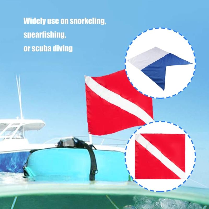 Bright Diving Alerts Markers Spools Reel Universals Large Scubas Diving Flags for Spearfishing Trip