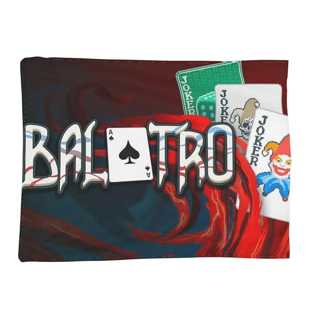 Balatro Playing Card Jocker Lusty Joker Blanket Soft Flannel Throw Blanket Bedding for Bed Living Room Picnic Travel Home Sofa