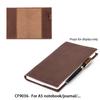 Dropship Vintage Full Grain Crazy Horse Leather A5 Notebook Journal Cover Custom Minimalist Handmade Book Sleeve Pen Holder