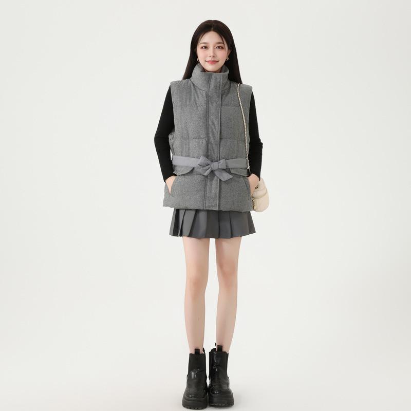 

New stand-up collar cotton-padded jacket vest women s short loose fashion versatile cotton-padded jacket vest 2XL suggestion [135--155] catties