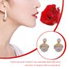1 Pair Pearl Rhinestone Earrings Fashion Festival Holiday Birthday Engagement Decor Ear Stud Shinny Jewelry for Girls