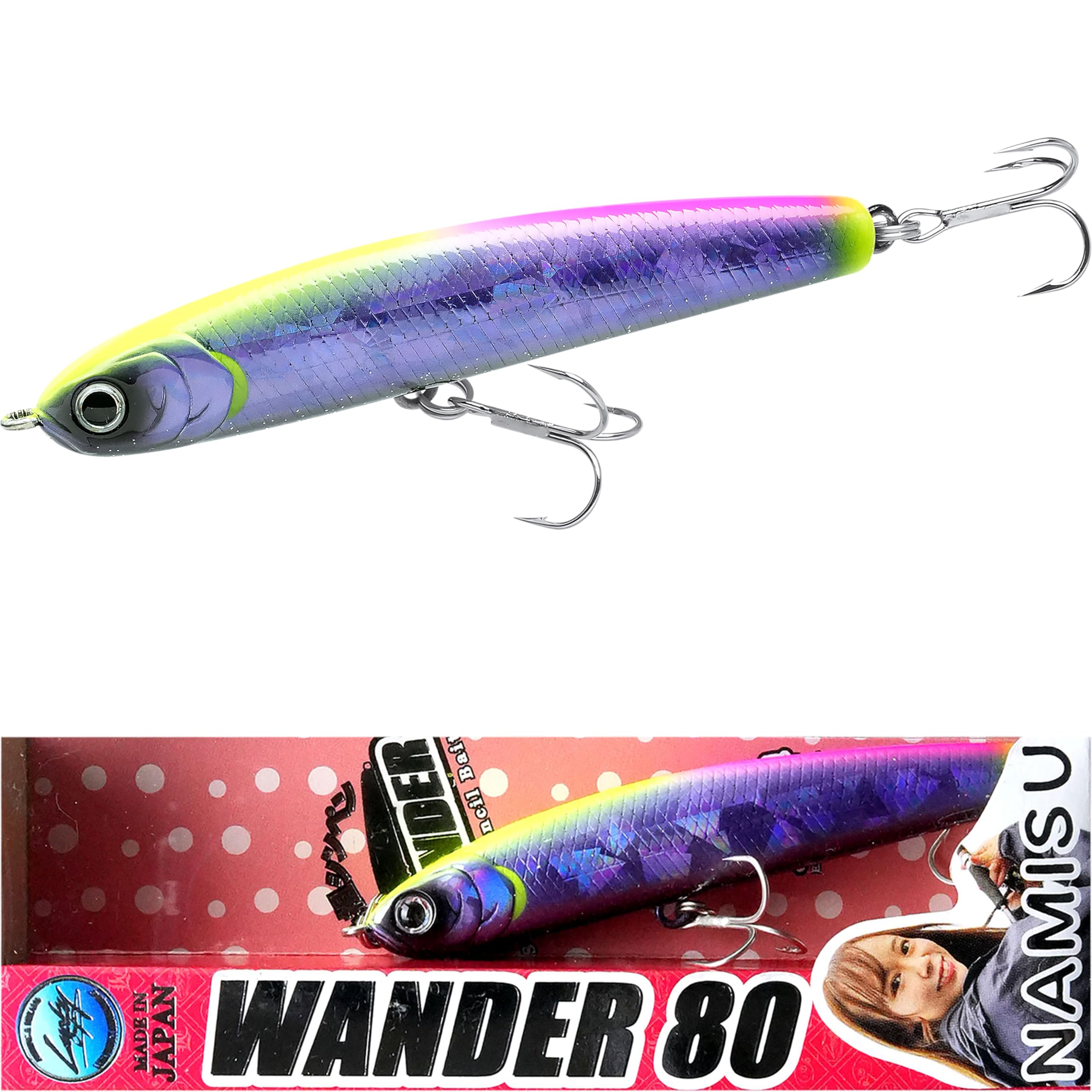 Lucky Craft Wonder 80 Цвет коллаборации Namisu LUCKY CRAFT ESG Морская приманка тонущий карандаш Морской окунь Черноморский лещ Желтоперый морской лещ Камбала