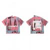 Herren locker geschnittenes Baumwoll-T-Shirt mit kreativem Buchstabenaufdruck lässiges Kurzarm-T-Shirt Herbst