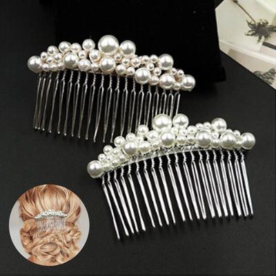 1 Pieza Joyería Hecha a Mano para Mujer Peine Barrette de Novia Adorno para el Cabello Tocados de Novia Horquilla de Perla