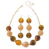 European Retro Holiday Style Two-Tone Acrylic Jewelry Set: Water Drop Earrings & Necklace
