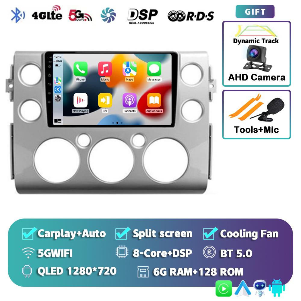 Android14 Car Radio For Toyota FJ Cruiser J15 2006 2007 2008 2009 2010 -2020 Smart Touch Screen Multimedia Player GPS Navigation