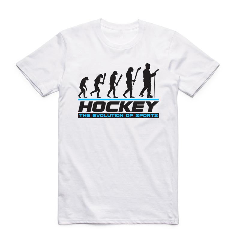017 Summer Men Funny Print Evolution Of Ice Hockeyer Fashion T Shirt Short Sleeves O Neck Summer Casual Cool Design Tshirt