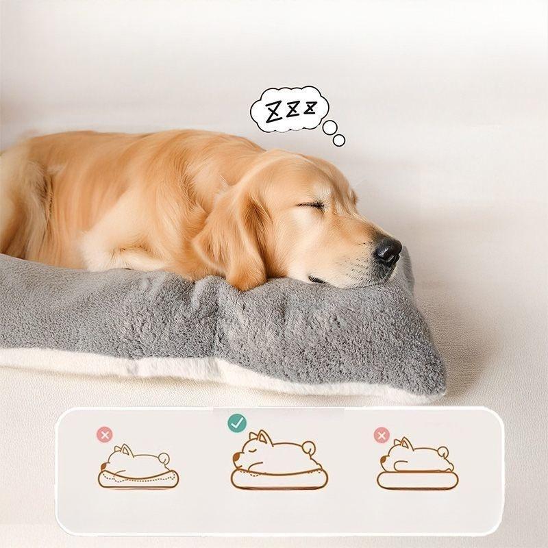 Winter Fleece Thick Dog Bed Mat Soft Comfortable Pad for Large Dogs Crate Hot Sale Warm Pet Bed