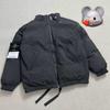 2025 Hongkonský štýl Hrubá bavlnená bunda - Unisex Tmavosivá Zimná vrchná bunda