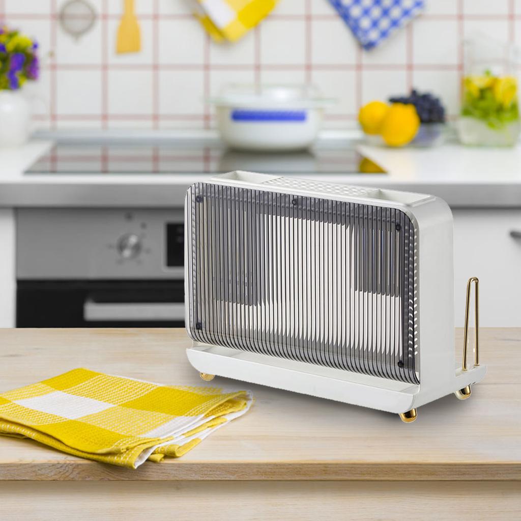 Utensil Holder for Kitchen Counter Anti Slip Utensil Drying Rack Multifunctional Chopsticks Spoons Forks