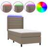 VidaXL Sommier à Lattes de Lit avec Matelas et LED, Lit Rembourré, Lit Simple, Lit Adulte de Chambre à Coucher Intérieur, 3138353