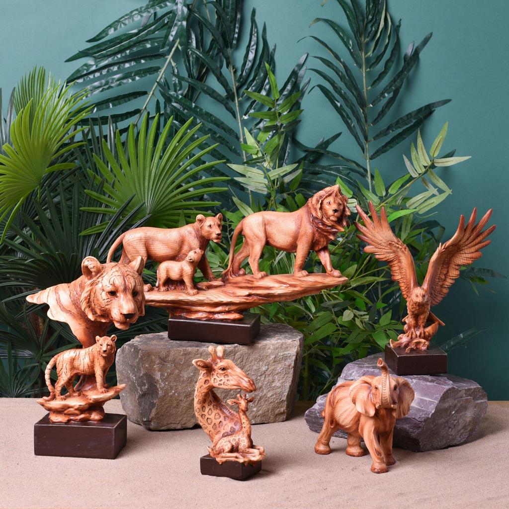 Naturecraft Wood Effect Resin Figurine - Elephant