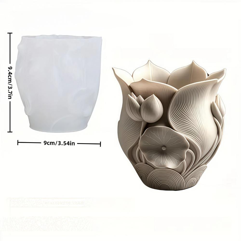 Handmade Silicone Flower Shape Mold DIY Craft Tool Flower Pot Shape Candle Cup Mold Storage Box Mold Craft Making