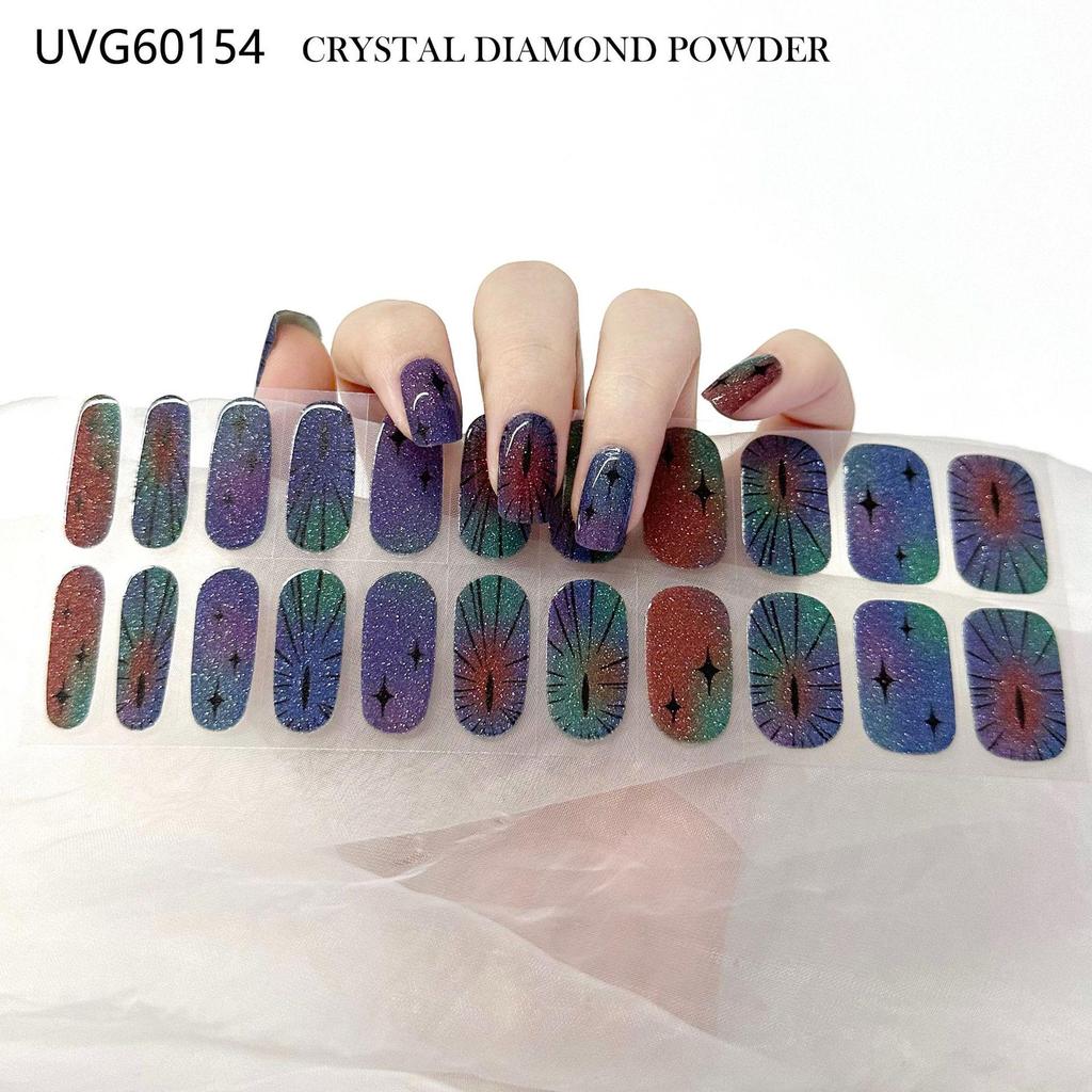 Transparent Nude UV Gel Nail Art Stickers: Semi-Cured, Semi-Baked Manicure Sheets