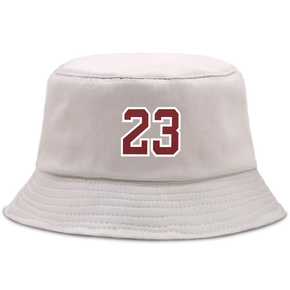 Fashion Letter 23 Print Bucket Hat Unisex Summer Beach Panama Hats Mens Women Casual Cap Outdoor Foldable Fishing Fisherman Hat