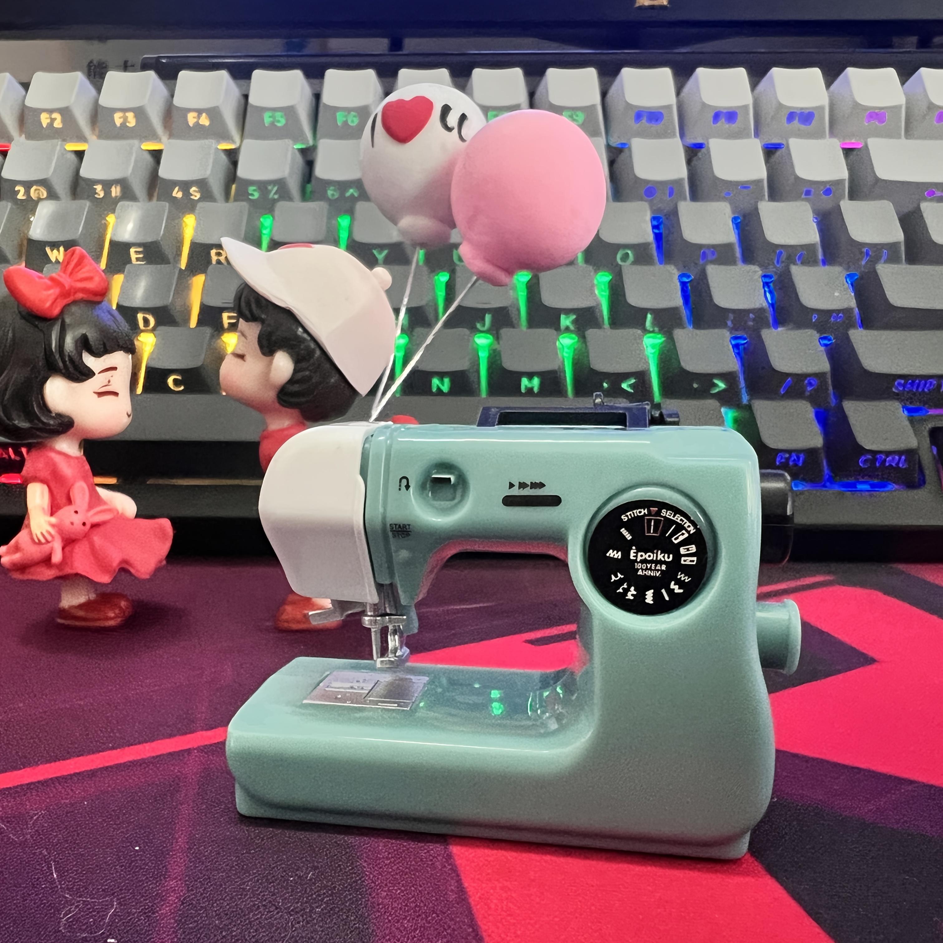 

Коллекционная модель миниатюрной швейной машинки - Оранжевые узоры, Идеально подходит для декора и демонстрации мини-сцен в помещении, Идеальный подарок для любителей вечеринок зелёный