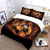 Fiery Soccer Ball Bedding Set Bedding set (1 duvet cover, 2 pillowcases, duvet not included)