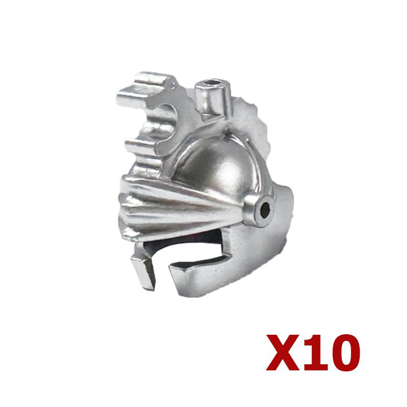 MOC Baustein Mittelalter Ritter Römischer Soldat Zubehör Helm Kopfbedeckung Flammenfeder Schwarzer Adler Schild König Umhang Ziegelstein Spielzeug