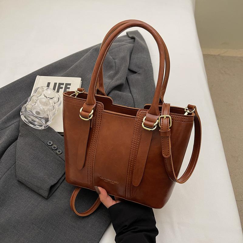 Tote bag large-capacity bag women's underarm bag contrasting colors 2025 new trendy fashion versatile commuter shoulder big bag women