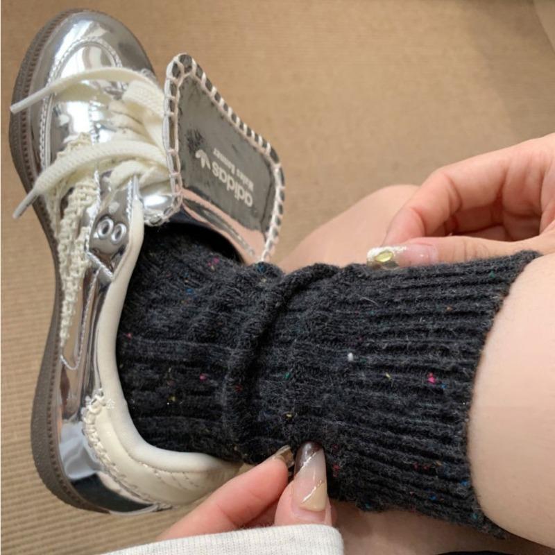 Winter Thickened Warm Yarn Wool Socks, Twisted Thread Mid-tube Pile Socks