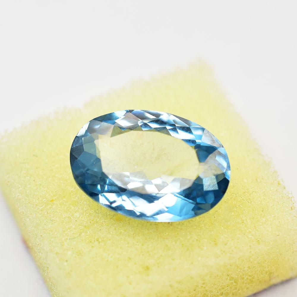 9.95 Ct NATURAL Blue Aquamarine Unique Oval Cut Loose Gemstone