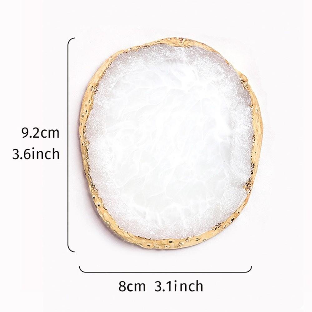 Resin Jewelry Tray for Women Creative Agate Pattern Earrings Holder Dish Exquisite Unique Decorative Ring Tray Perfect Gifts
