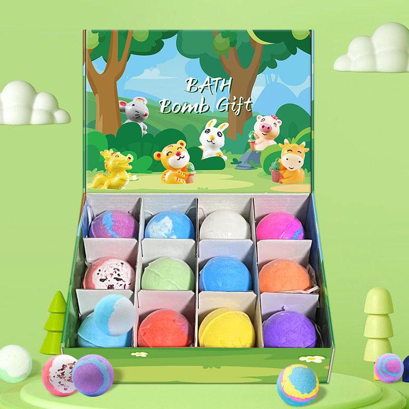 12pcs Dinosaur Eggs Ocean Themed Bath Balls Bubble Bath Toy Gift Set Sea Salt Organizer Color Changing Hot Spring For Bath Balls