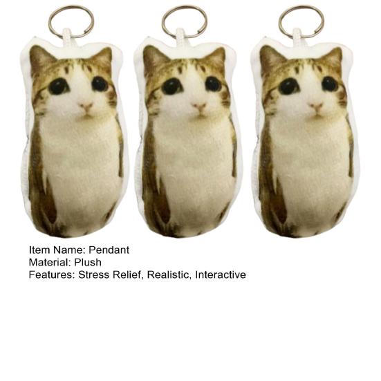 Portachiavi Peluche Attivato dalla Voce Gatto Miao Ciondolo Animale di Peluche Parlante Carino per Borse Zaini Regalo Divertente per Bambini Studenti