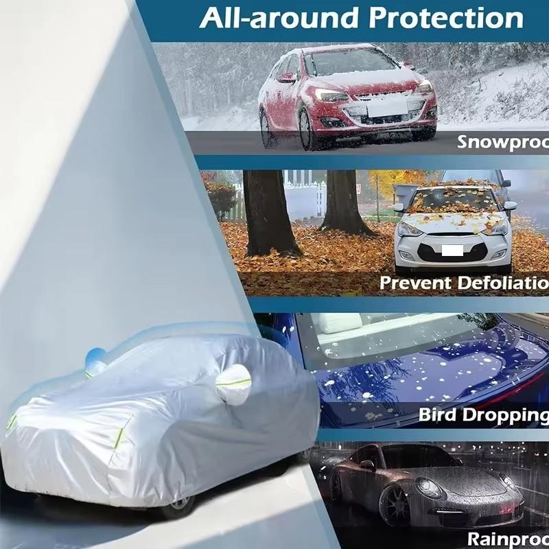 For MG ZS EV ZX ZST VS 2017-2024 Car Cover Waterproof UV Protection All Weather Dustproof Snow Rain Cover 190T Polyester