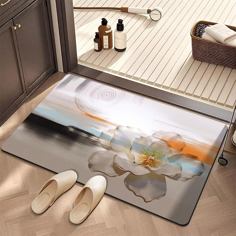 Bathroom Floor Mat Quick Drying Floor Mat Bathroom Carpet Dirt Resistant Wear-resistant Easy To Maintain Mat