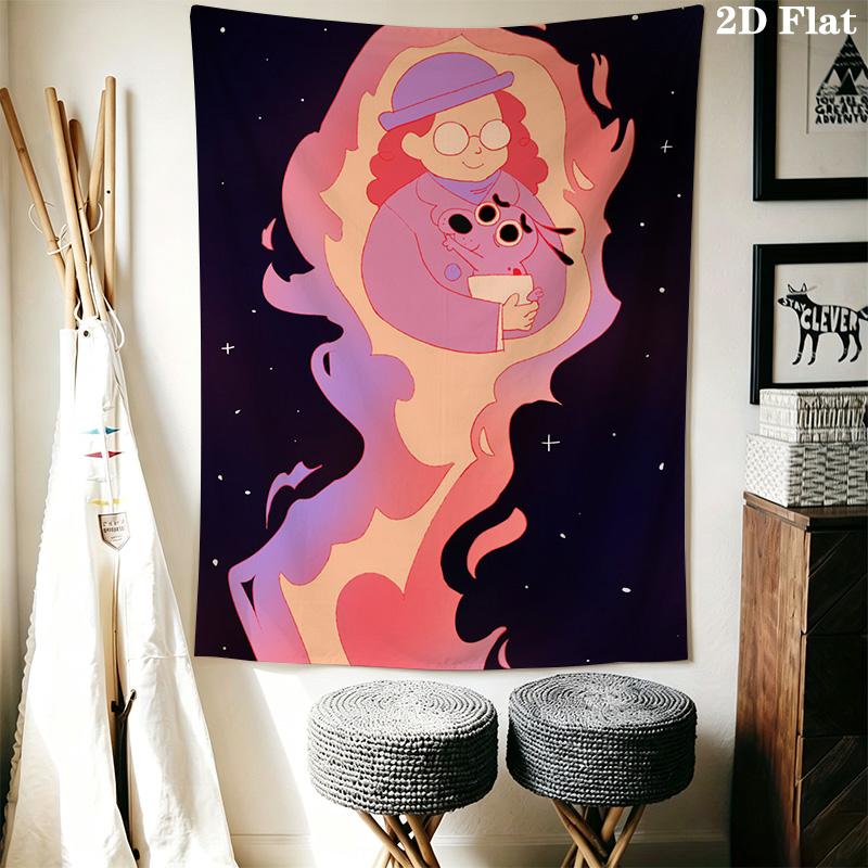 Courage the Cowardly Dog Pattern Home Decor Tapestry, Wall Hanging, Decorative RV Wall Cloth.SGT0917482