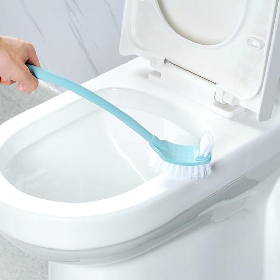 Doppelseitige Toilettenbürste mit langem Griff, Badezimmerzubehör, Dekontaminationswerkzeug