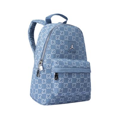 Cotton Backpack Casual Bag Small Size Unisex Light Denim Blue Jordan JD2523163AD-001
