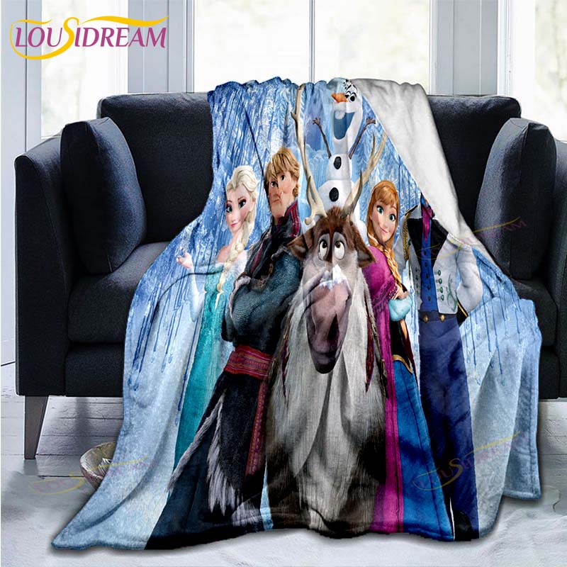 Frozen patroon plaid Deken Bank Quilt Overtrek Reis Beddengoed Outlet Plaid Deken Flanellen Deken Sprei