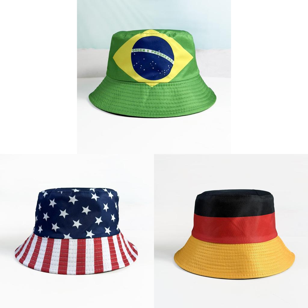 Ausgebleichte Print Flache Kappe Mit Breiter Krempe Sonnenschutz Für Outdoor-Fans