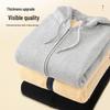MINISO Men's Winter Fleece Hooded Cardigan Jacket