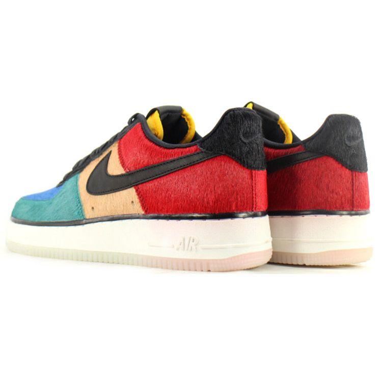 Nike Air Force 1 07 Premium Multi-Color Patchwork Low-Top Sneakers Women Sneakers Blue Green Red 616725-400