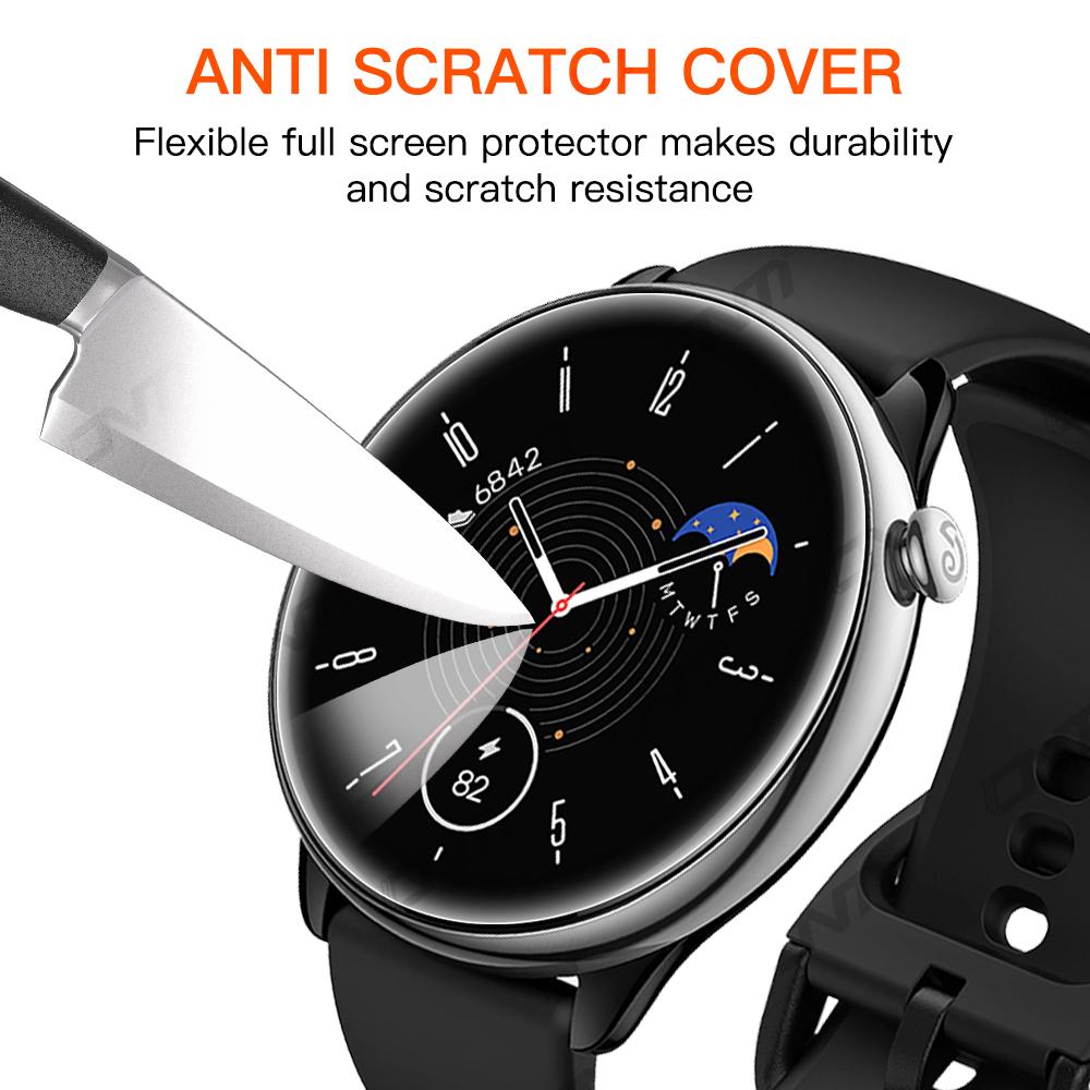 3D Curved Fit Full Screen Protector Film for Amazfit GTR Mini Anti-scratch Clear Protective Film Not Glass for Amazfit GTR Mini
