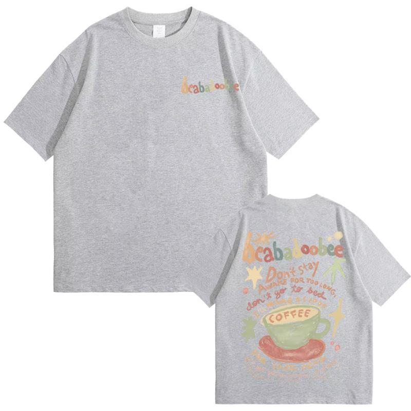 Beabadoobee Grafische Print T-shirt Unisex Dames Mode Vintage Oversized T-shirts Unisex Casual Puur Katoen T-shirt Y2k Streetwear