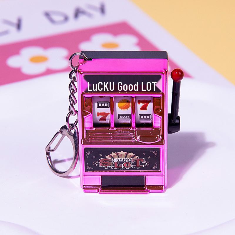 Mini Fruit Slot Machine Keychain: Fun Mixed Bag Pendant for All