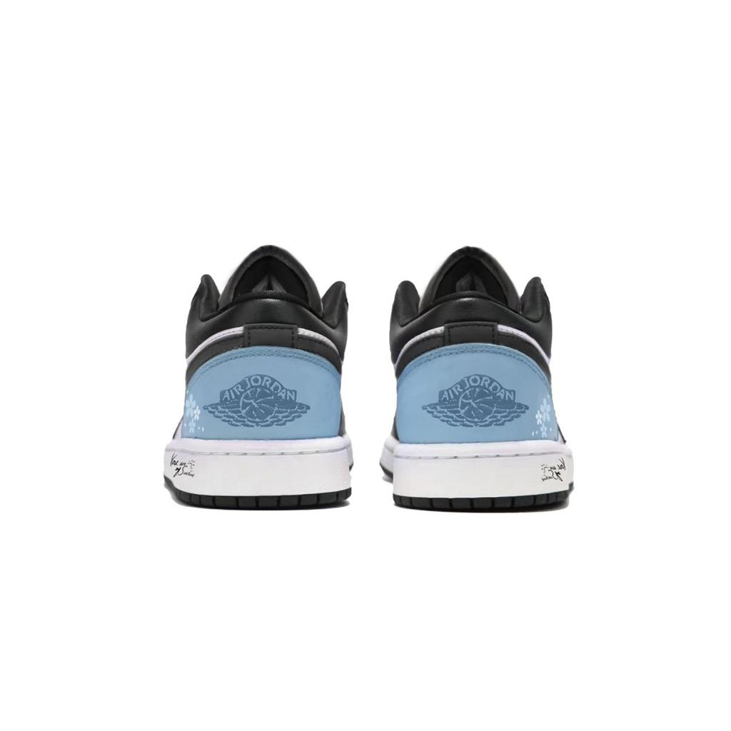 Jordan Air Jordan 1 Cushioning Low top Vintage Basketball Shoes Men's Black 553558-132(Team330-)