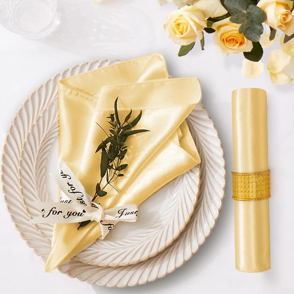 10pcs Washable Dinner Napkins 30x30cm Table Napkins Parties Supplies Satin Napkin  Event